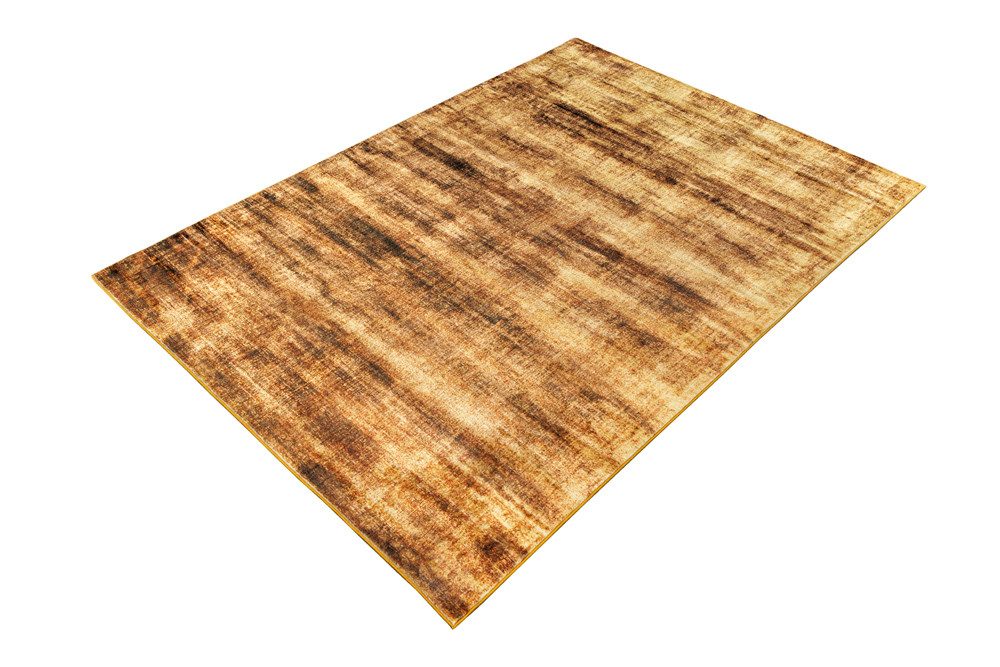 riess-ambiente Designteppich SOFT TOUCH 230x160cm senfgelb gold · Indoor Kurzflor-Teppich, rechteckig, Höhe: 8 mm, Wohnzimmer · Fußbodenheizung-geeignet · pflegeleicht · modernes Design