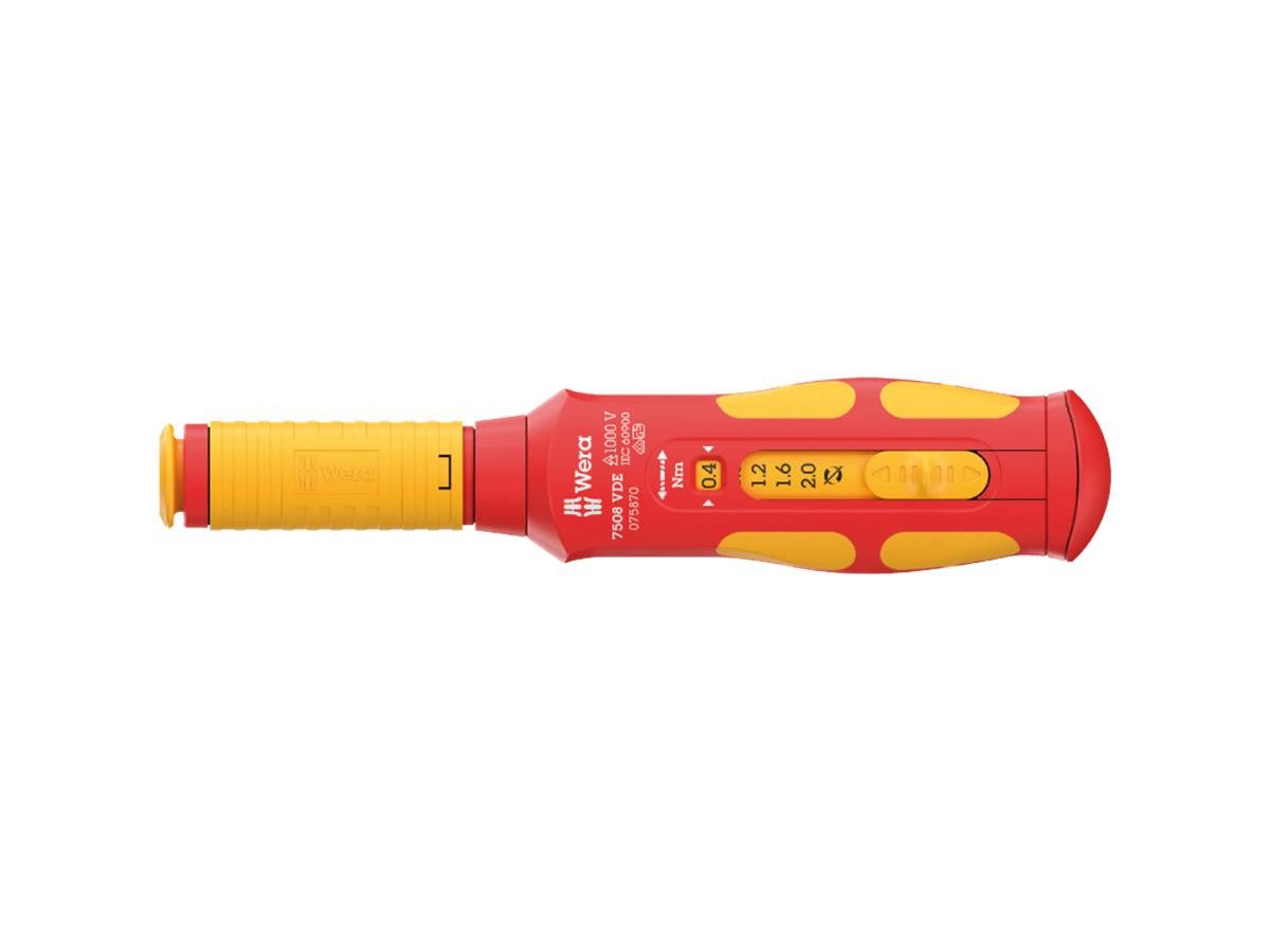 Wera Schraubendreher Wera 7508 VDE Kraftform Safe-Torque Speed, für Wera VDE-Wechselklingen, Torque Lock Funktion