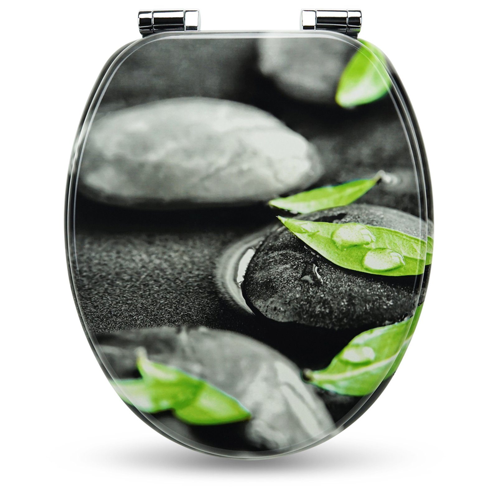 Sanfino WC-Sitz "Rocks" hochwertiger Toilettendeckel mit Absenkautomatik un günstig online kaufen