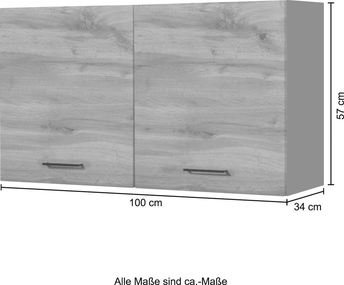 Breite HELD Hängeschrank MÖBEL 100 cm Trier wotaneiche/grafit