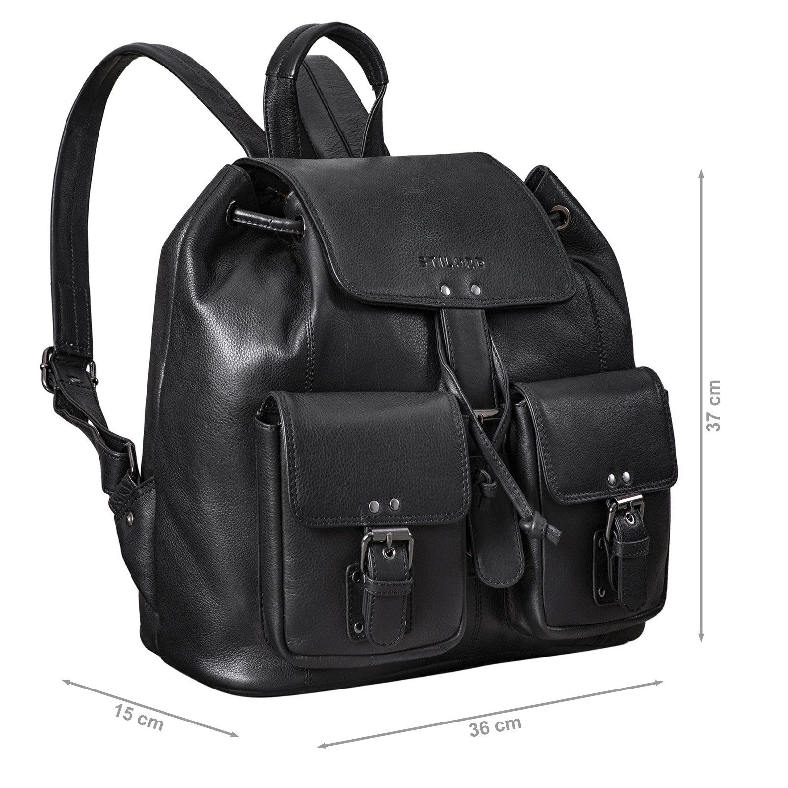 STILORD Cityrucksack "Larissa" Vintage Rucksack Leder Damen
