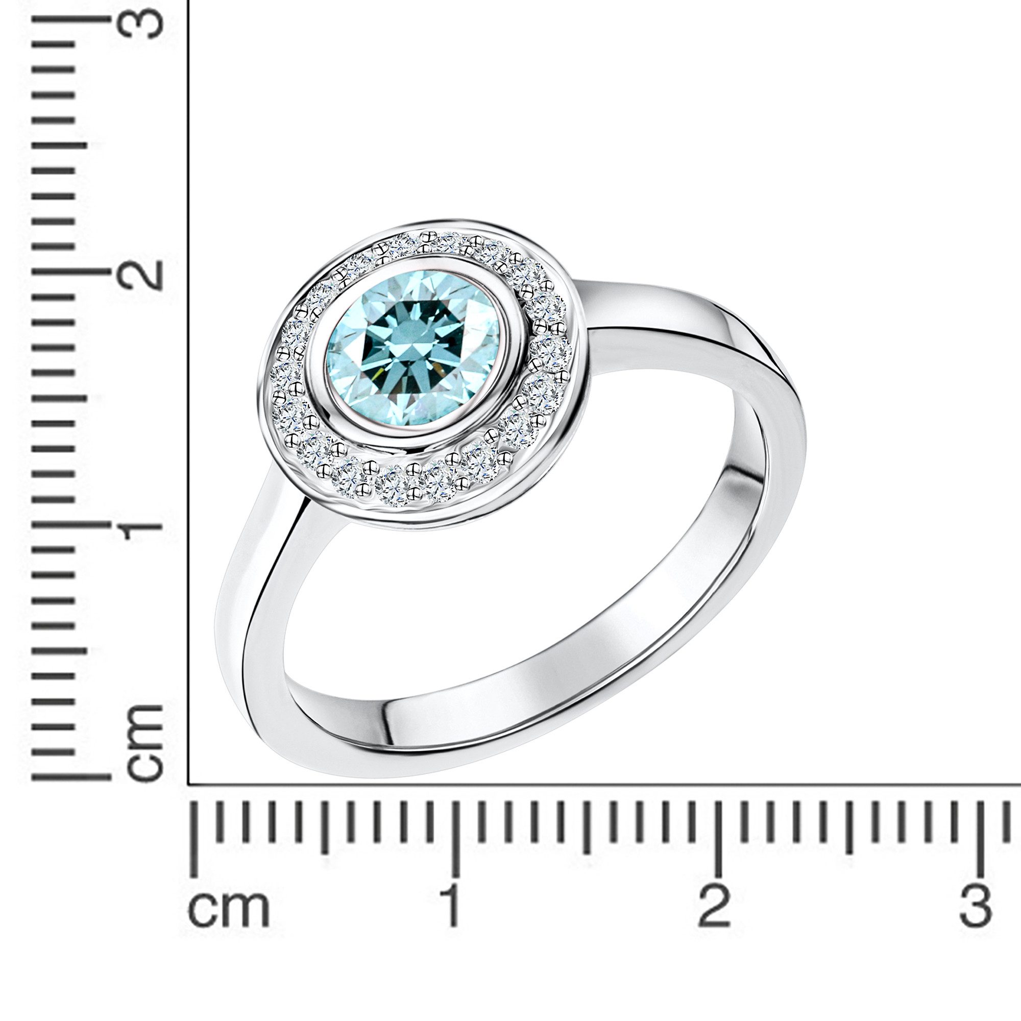Vivance Fingerring 925/- Sterling Silber rhodiniert Blautopas und Weißtopas günstig online kaufen