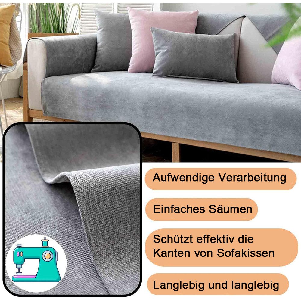 TUWENA Sofabezug Sofabezug für alle Jahreszeiten, Sofa Abdeckung 1 2 3 4 Sitzer – Bild 4 von 5