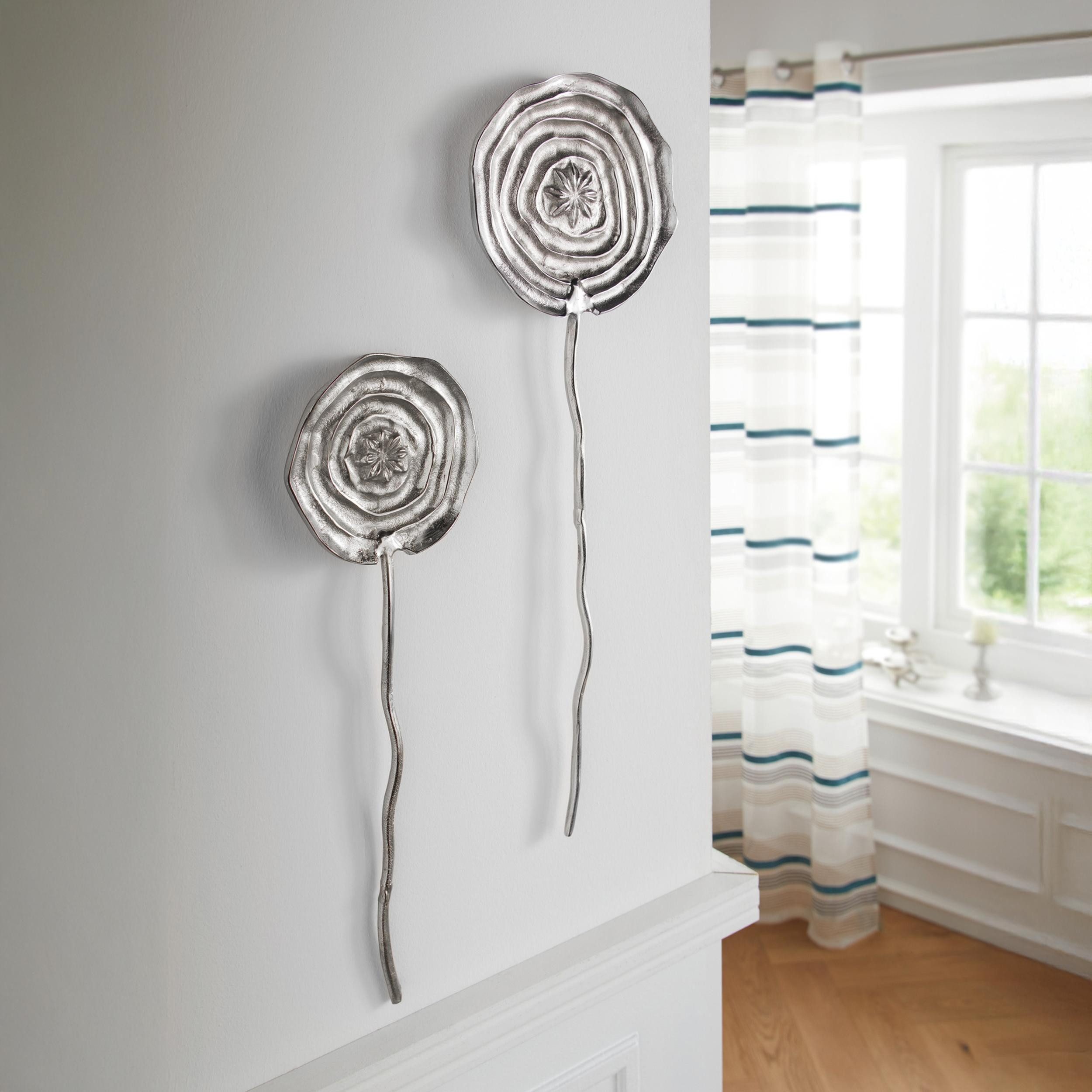 Frank Flechtwaren Wanddekoobjekt 2x Wanddeko Blume günstig online kaufen