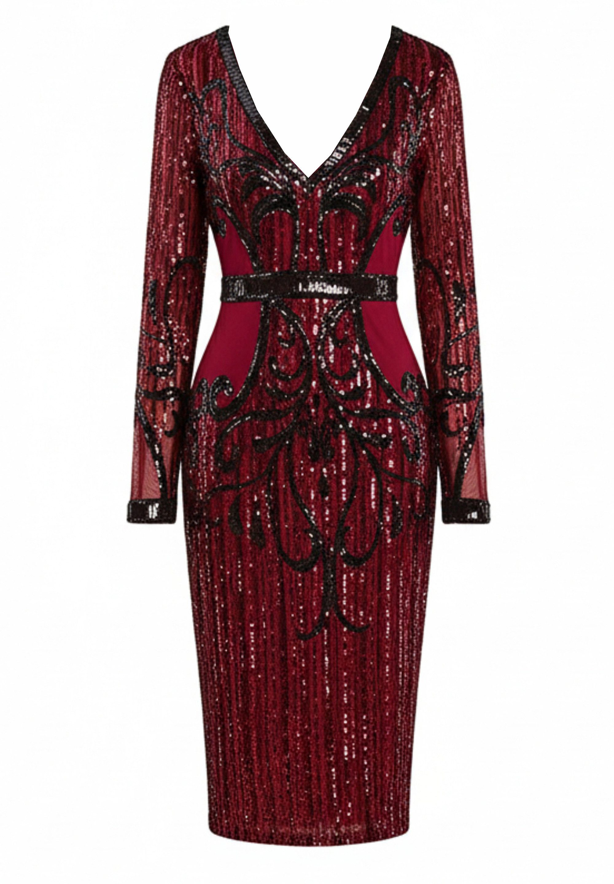 Goddiva Midikleid Sequin & Mesh Embroidered günstig online kaufen