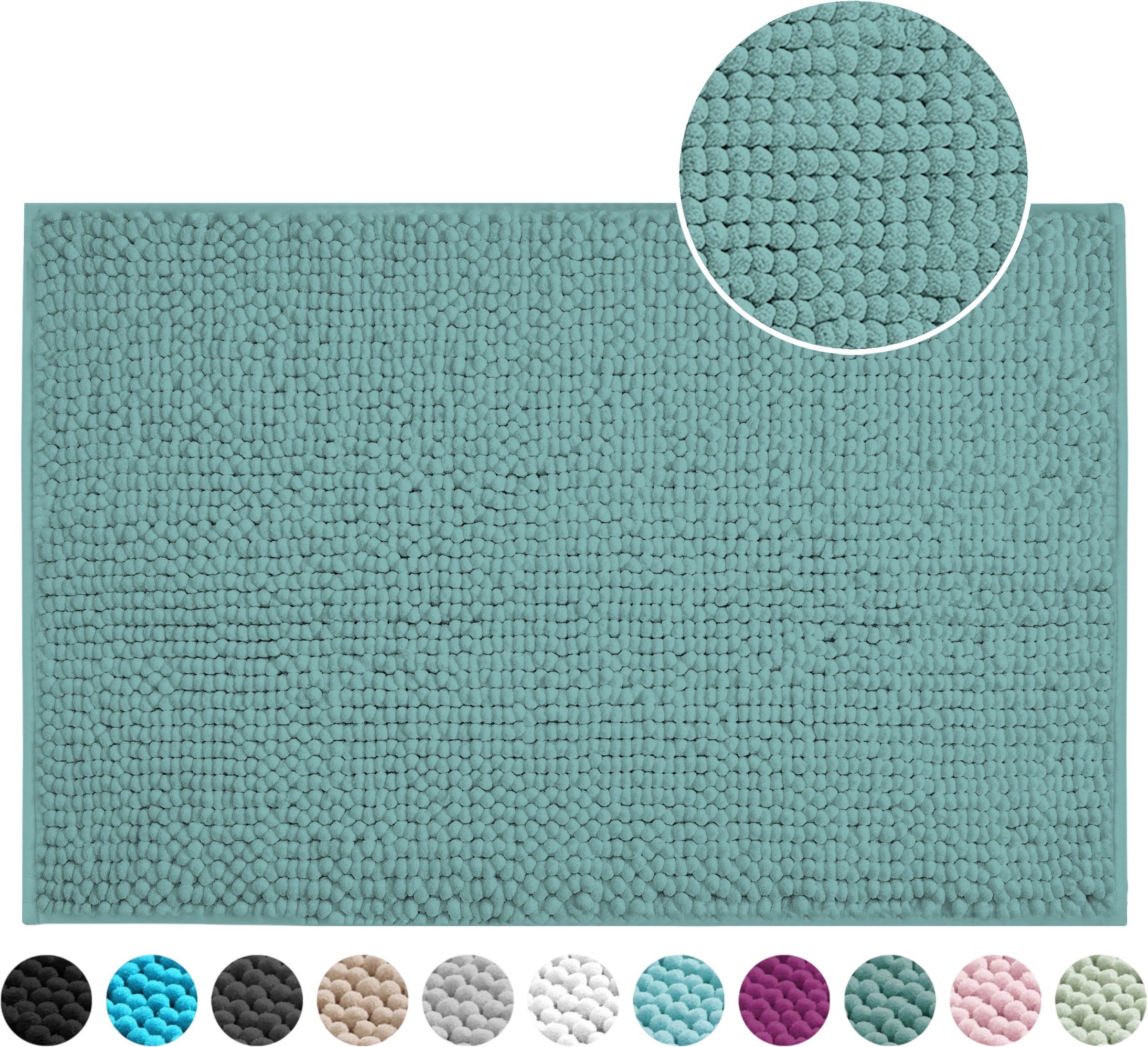 OTTO home Badematte Vanessa Chenille, Standard & Premium, 15cm oder 20cm, auch als 2er Set, rutschhemmend beschichtet, schnell trocknend, strapazierfähig, fußbodenheizungsgeeignet, Polyester, rechteckig, Uni Farben, besonders weich, flauschig, Badvorleger