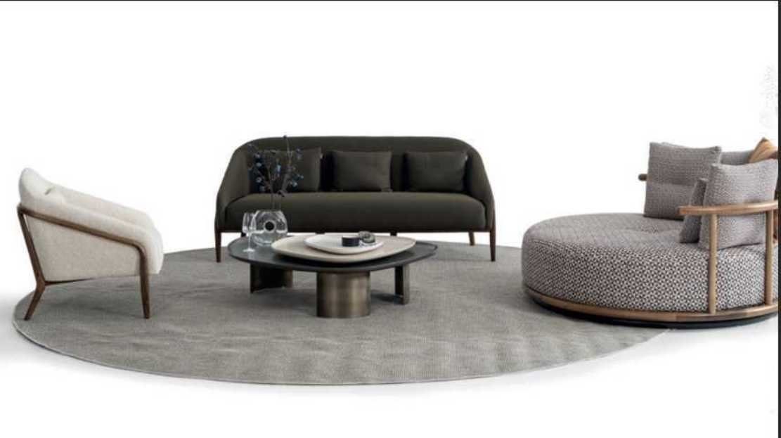 JVmoebel Wohnzimmer-Set Designen Wohnzimmer Set 2x Sofa mit Sessel Luxus Möbel, (3-St., Sofa, Sessel x2), Made in Europa