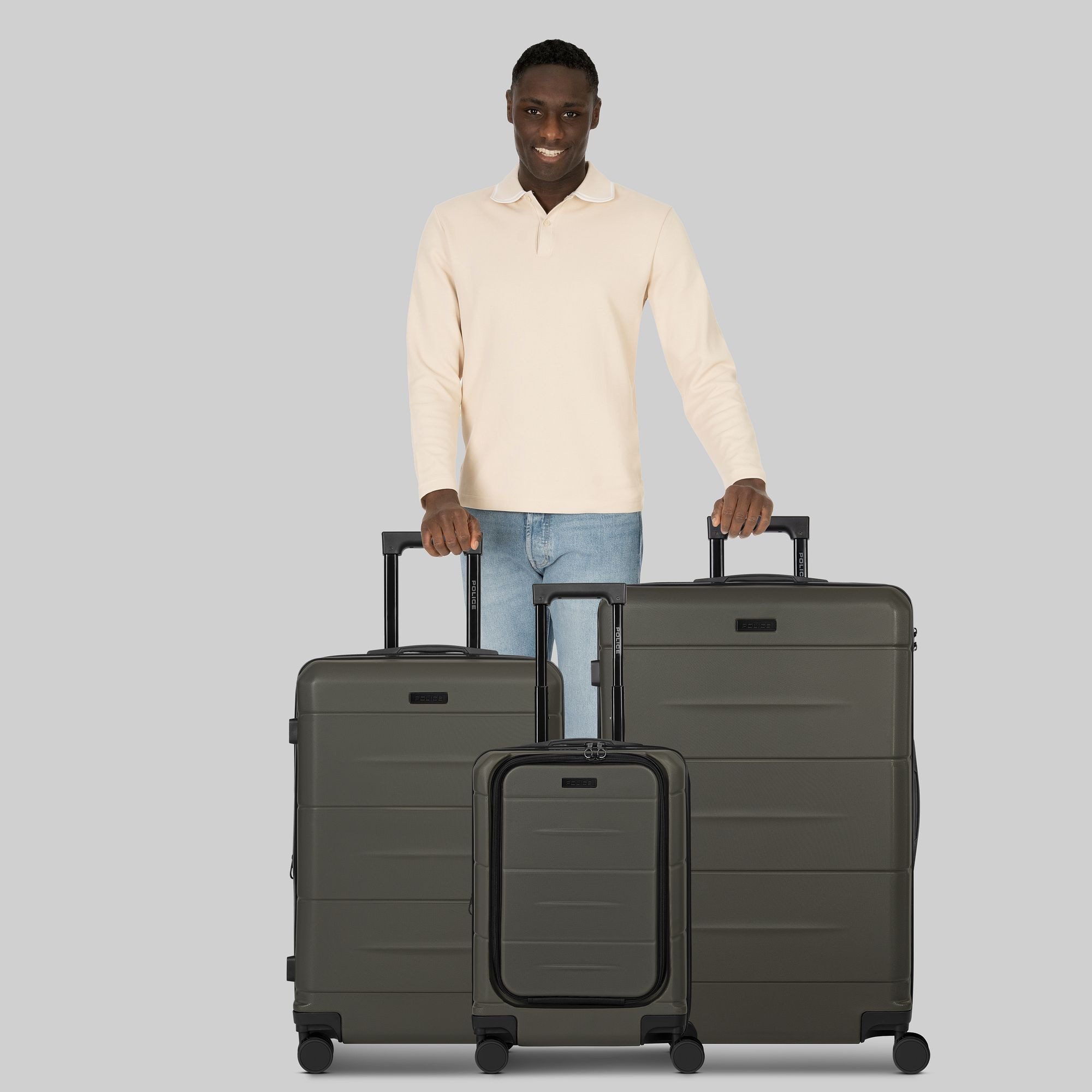 Police Trolleyset London, 4 Rollen, (3-teilig, 3 tlg), ABS