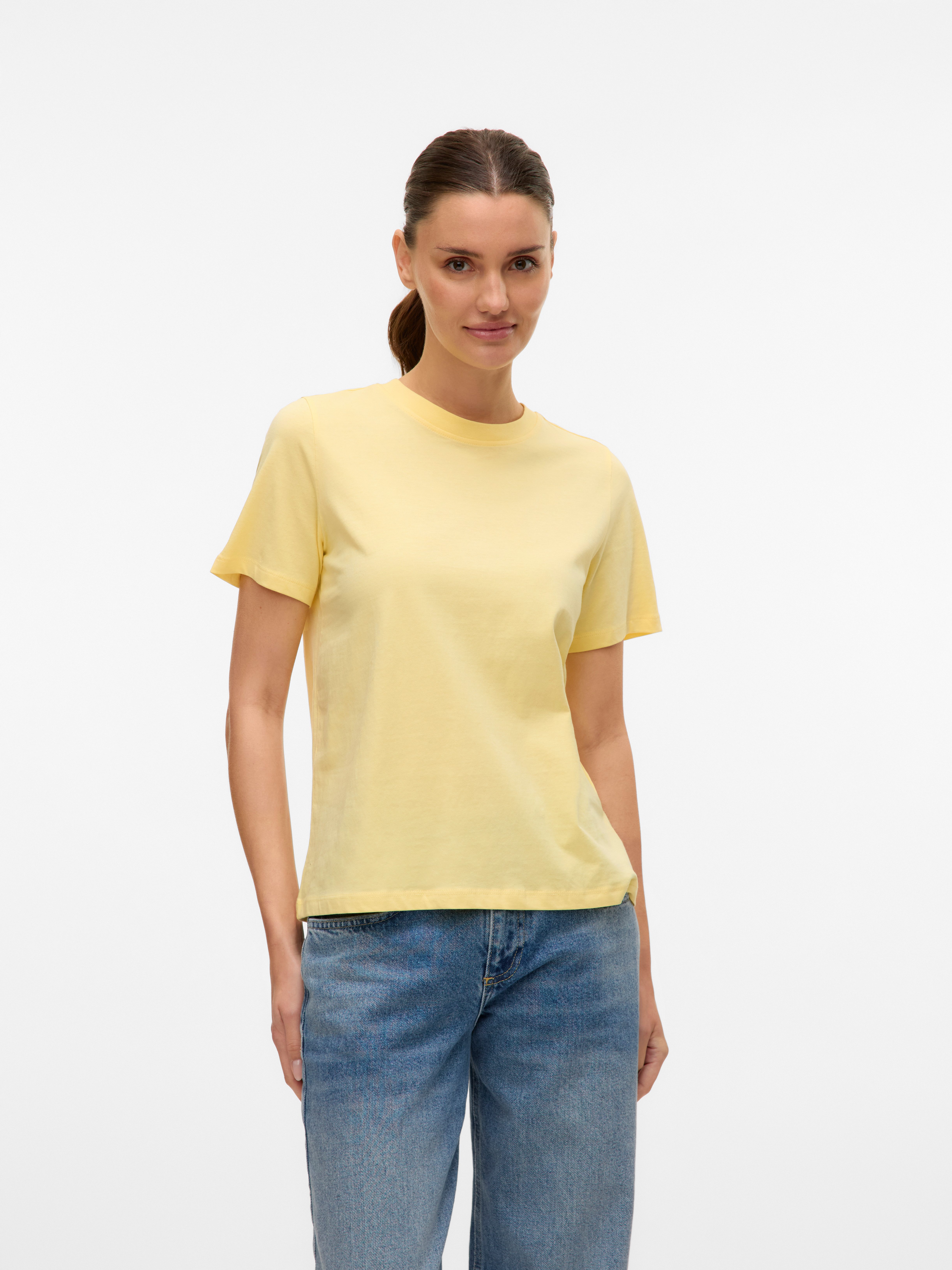 Vero Moda Kurzarmshirt VMPAULINA SS T-SHIRT GA JRS NOOS Baumwolle, regular günstig online kaufen