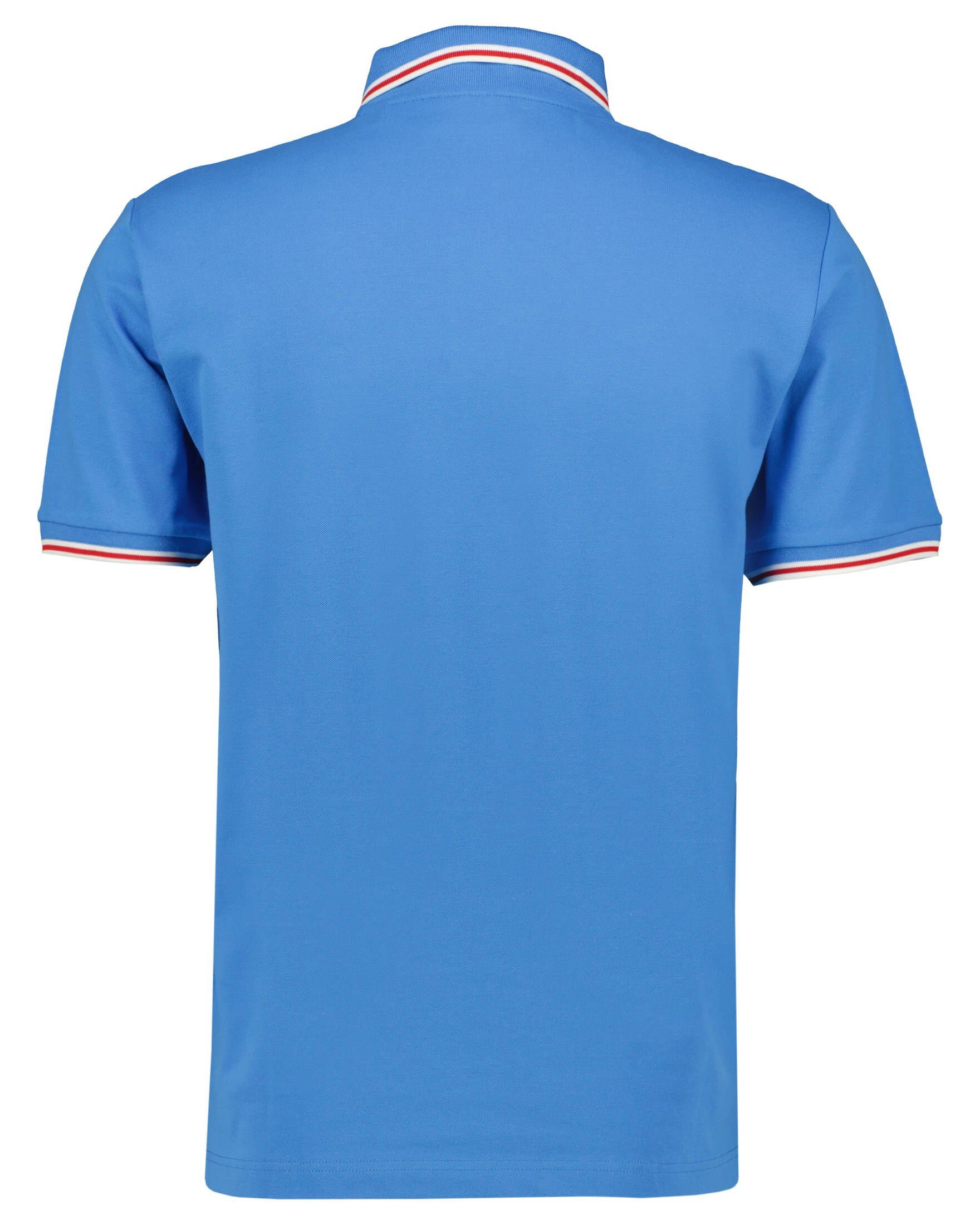 TIPPING Poloshirt S/S Herren (51) blau Poloshirt SOLID 3-COL (1-tlg) PIQUE Gant