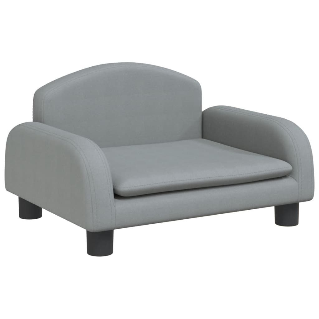 vidaXL Tierbett, Hundebett Hellgrau 50x40x30 cm Stoff