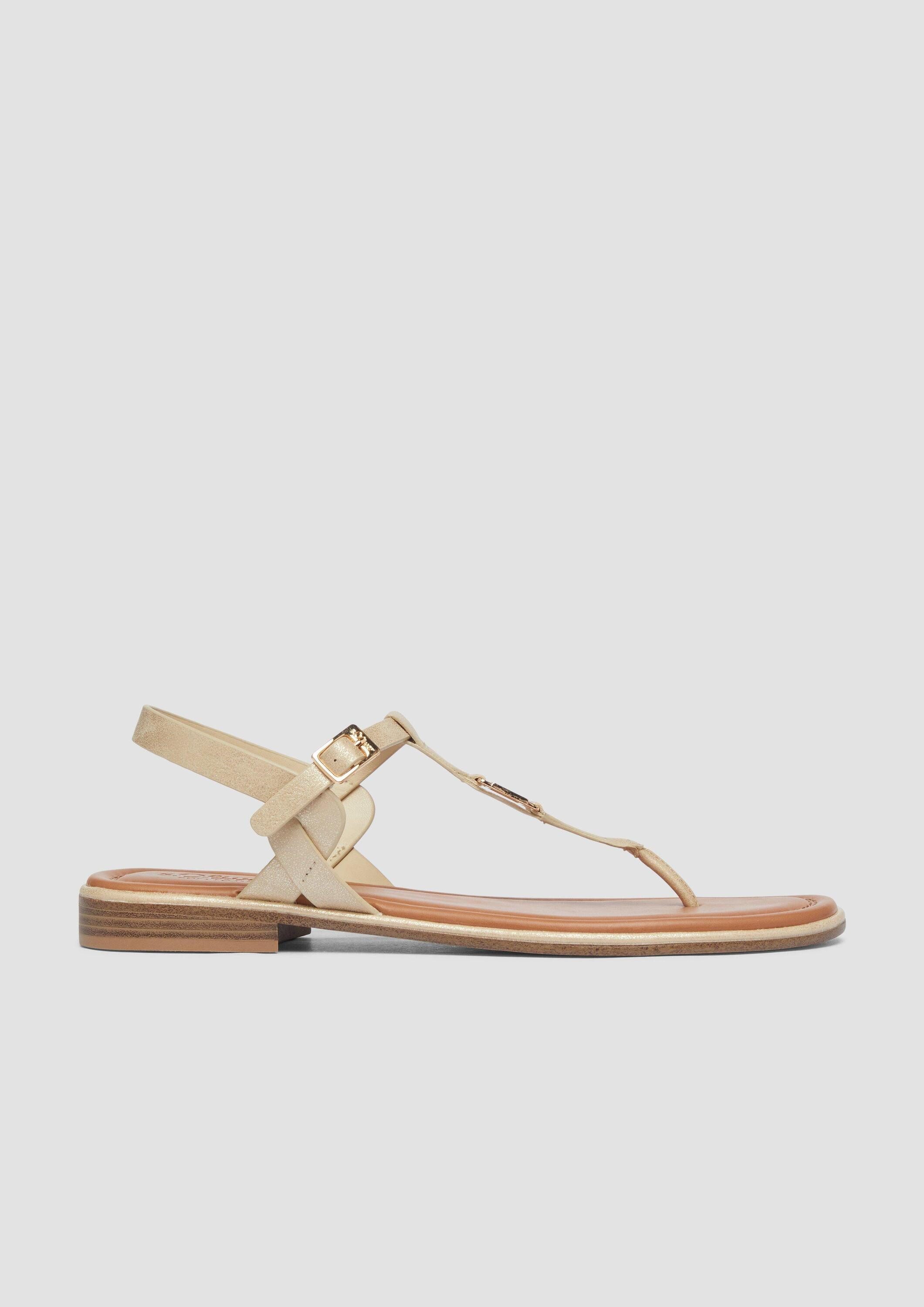 s.Oliver Sandalen Sandale Zehentrenner in Leder-Optik
