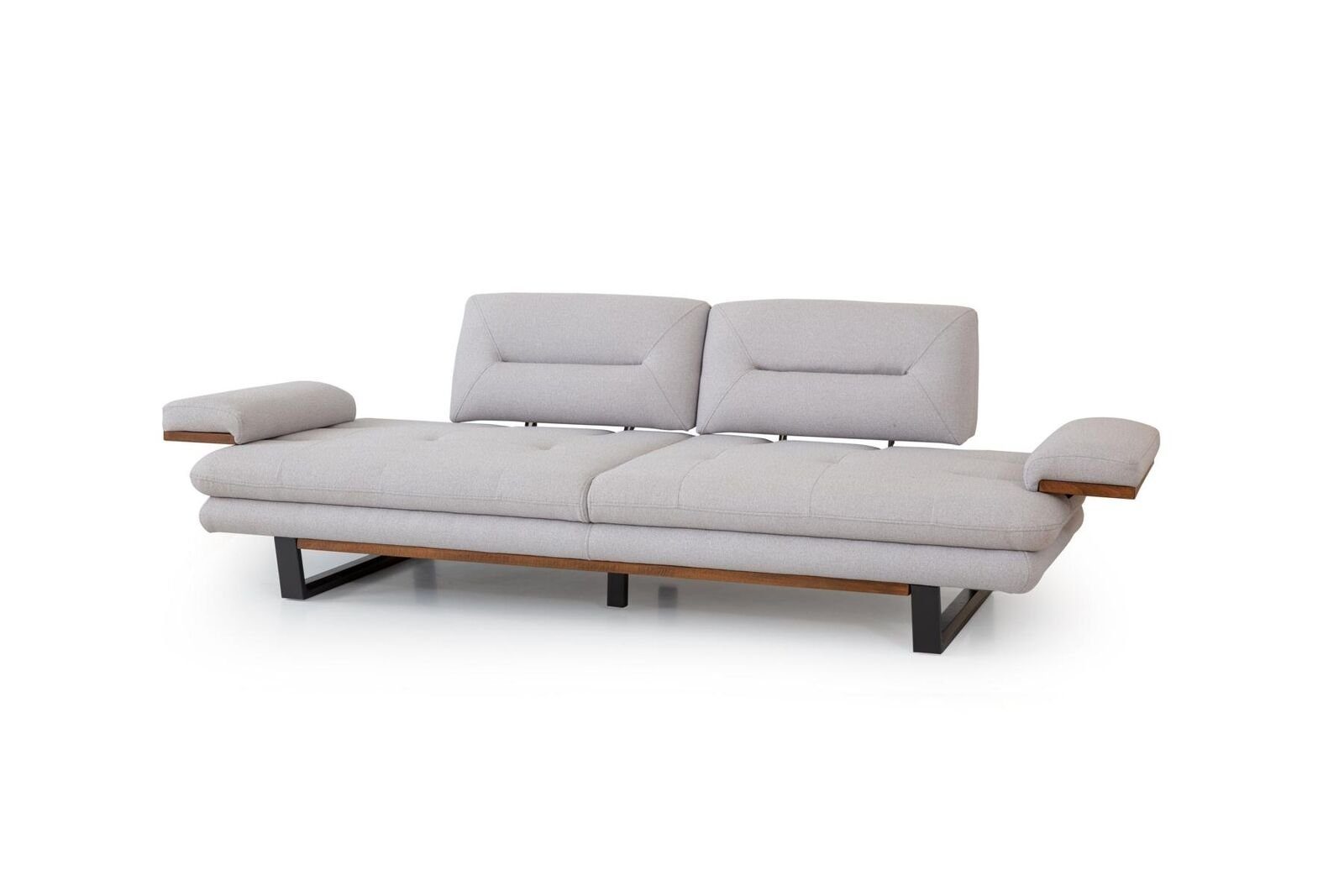 JVmoebel Designer Grau Möbel Europa in Made 238cm, Teile, Stil Wohnzimmer Sofa 3-Sitzer 3 in Modern Sitz 1