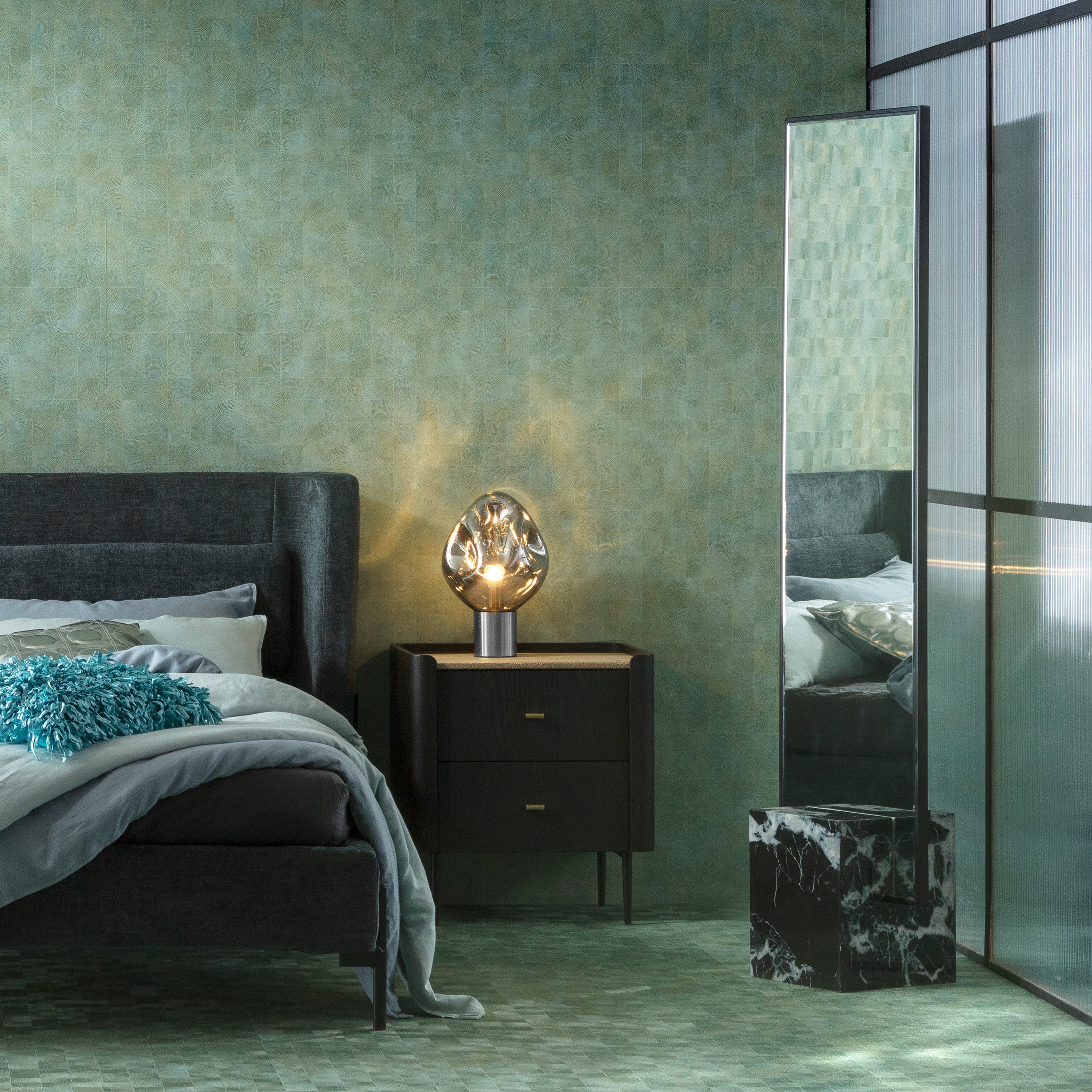 Kare Design Wandspiegel Standspiegel Hulda Schwarz 46x180cm