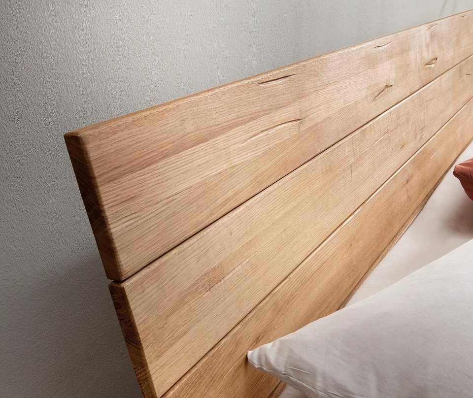 Main Möbel Massivholzbett Doppelbett 'Mona' 180x200cm Wildeiche geölt (Lieg günstig online kaufen