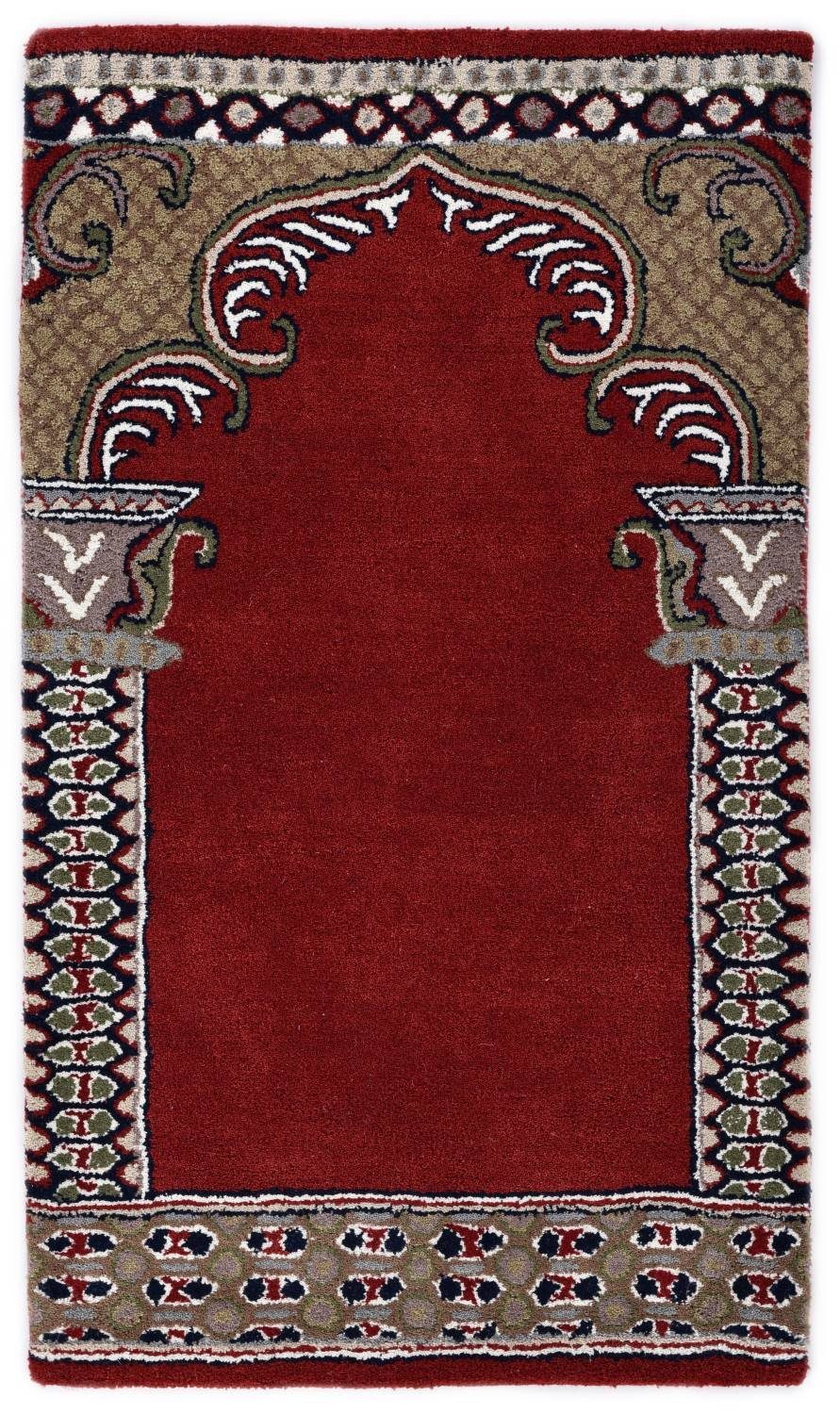 RUG N' ROLL Orientteppich Gebetsteppich, Prayerrug, weich, hochwertig, Rechteckig, handgetuftet