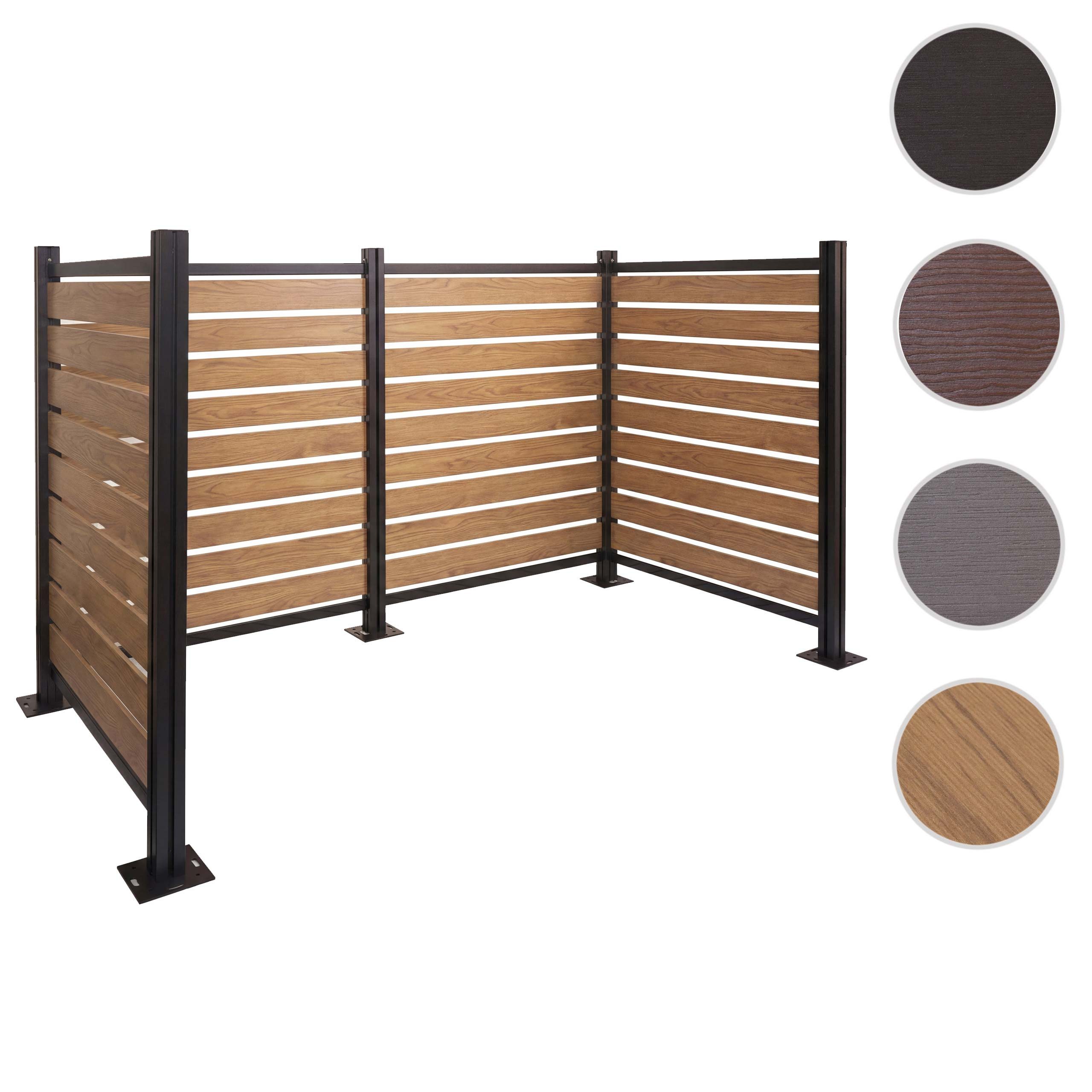 MCW Mülltonnenbox MCW-K57-3 (4 St), Beliebig erweiterbar, Einfache Montage (Stecksystem)
