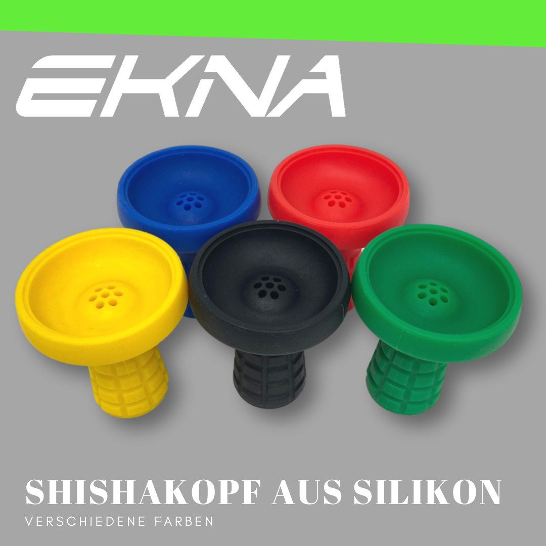 EKNA Shisha-Kopf Shishakopf - Silikon Kopf - Tabakkopf unzerbrechlich, (1 St), Für Kamin & Alufolie!
