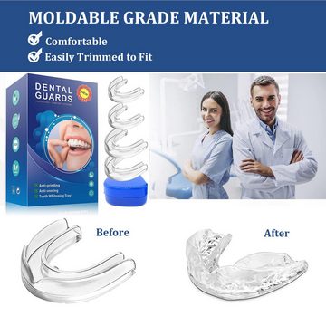 Silberstern Schnarchstopper Mundschutz zum Zähneknirschen, Mundschutz zum Schlafen, für Erwachsene, Multifunktionales Dentaltablett-Set aus Thermoplast, Zahnschutz zum Zähneknirschen & Zusammenpressen in der Nacht