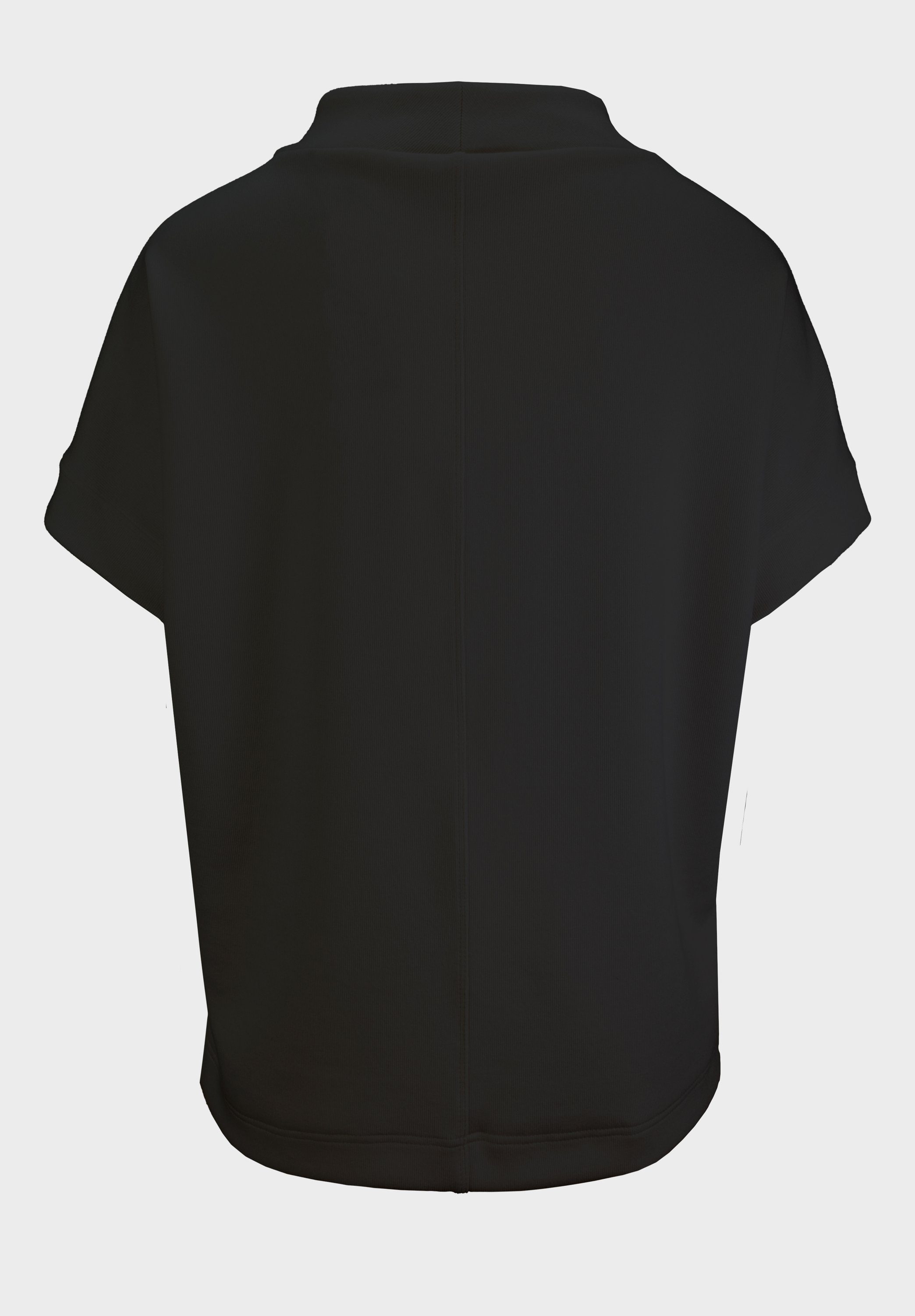 Schulterdetails IDA mit bianca Jersey-Qualität Kurzarmshirt black softer aus