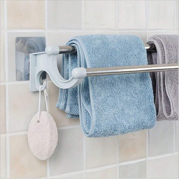 Caterize Handtuchhalter Selbstklebend mit Zwei Handtuchstange ohne Bohren Handtuchhalterung