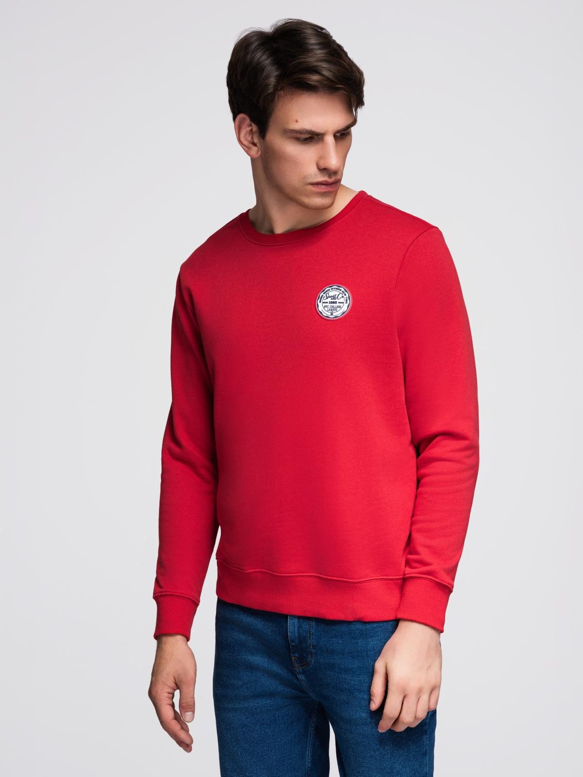 OMBRE Sweatshirt Sweatshirt mit Rundhalsausschnitt und Applikation