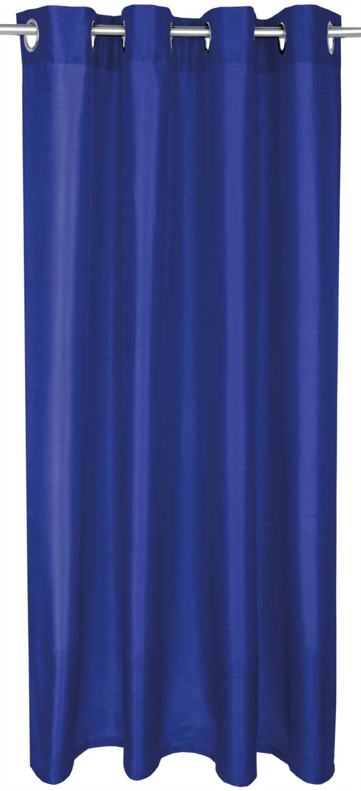 Vorhang, Arsvita, Ösen (1 St), blickdicht, Dekoschal Blickdicht mit Ösen - Aufhängung, in verschiedenen Farben und Größen Blau