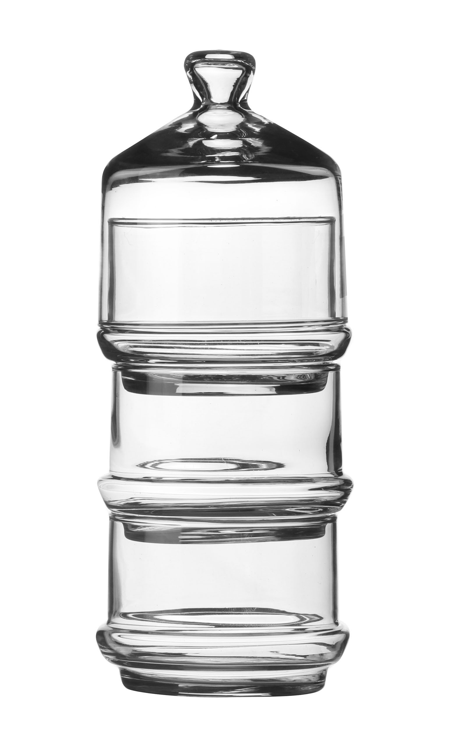 WestCraft Vorratsdose Glück im Glas - Bonboniere 3-stöckig, Bonbondose, für Süßigkeiten, Glas, (3-tlg), transparent, Bonbonglas mit Glas Deckel, Vorratsglas wie im Kiosk