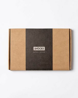 SNOCKS Sportsocken Hohe Tennissocken mit Streifen für Damen & Herren (4-Paar) aus Bio-Baumwolle, stylish für jedes Outfit