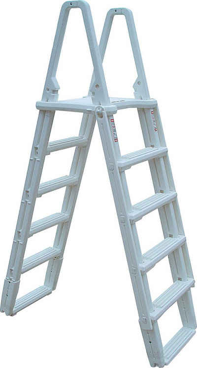Interline Pool-Sicherheitsleiter Kunststoff A-frame Leiter (132 cm Höhe), Höhe 132 cm
