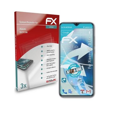 atFoliX Schutzfolie Displayschutzfolie für Xiaomi Mi 9 Lite, (3 Folien), Ultraklar und flexibel