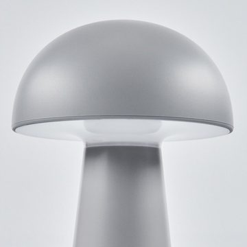 hofstein Außen-Tischleuchte »Feliso« dimmbare Tischleuchte aus Metall/Kunststoff in Grau/Weiß, 3000 Kelvin