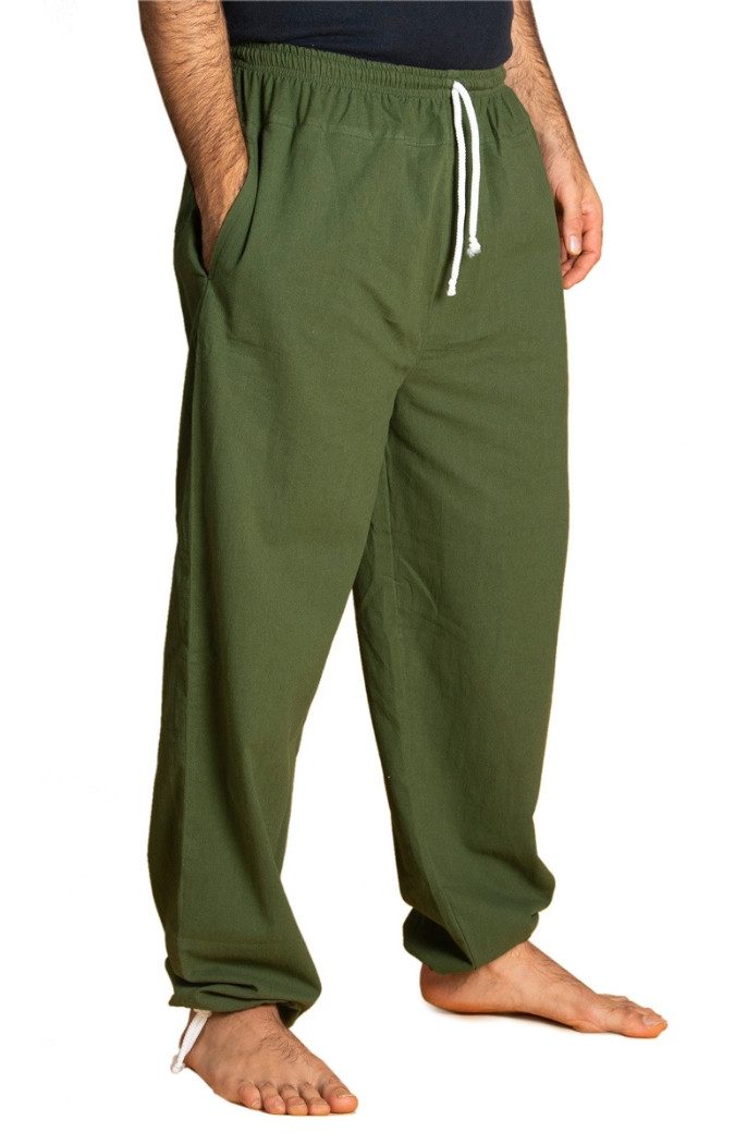 Stoffhose Sommerhose aus Baumwolle - blickdicht - leichte Freizeithose - Unisex