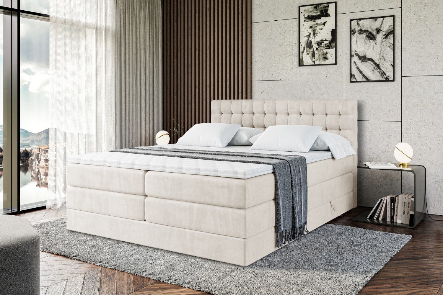 ALTDECOR Boxspringbett VIONE KING (mit Matratze günstig online kaufen