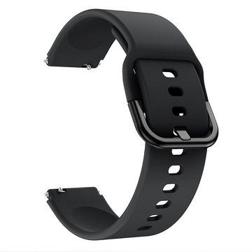 Wigento Smartwatch-Armband Für Huawei B3 Uhr Kunststoff / Silikon Armband Ersatz Arm Band Schwarz Zubehör