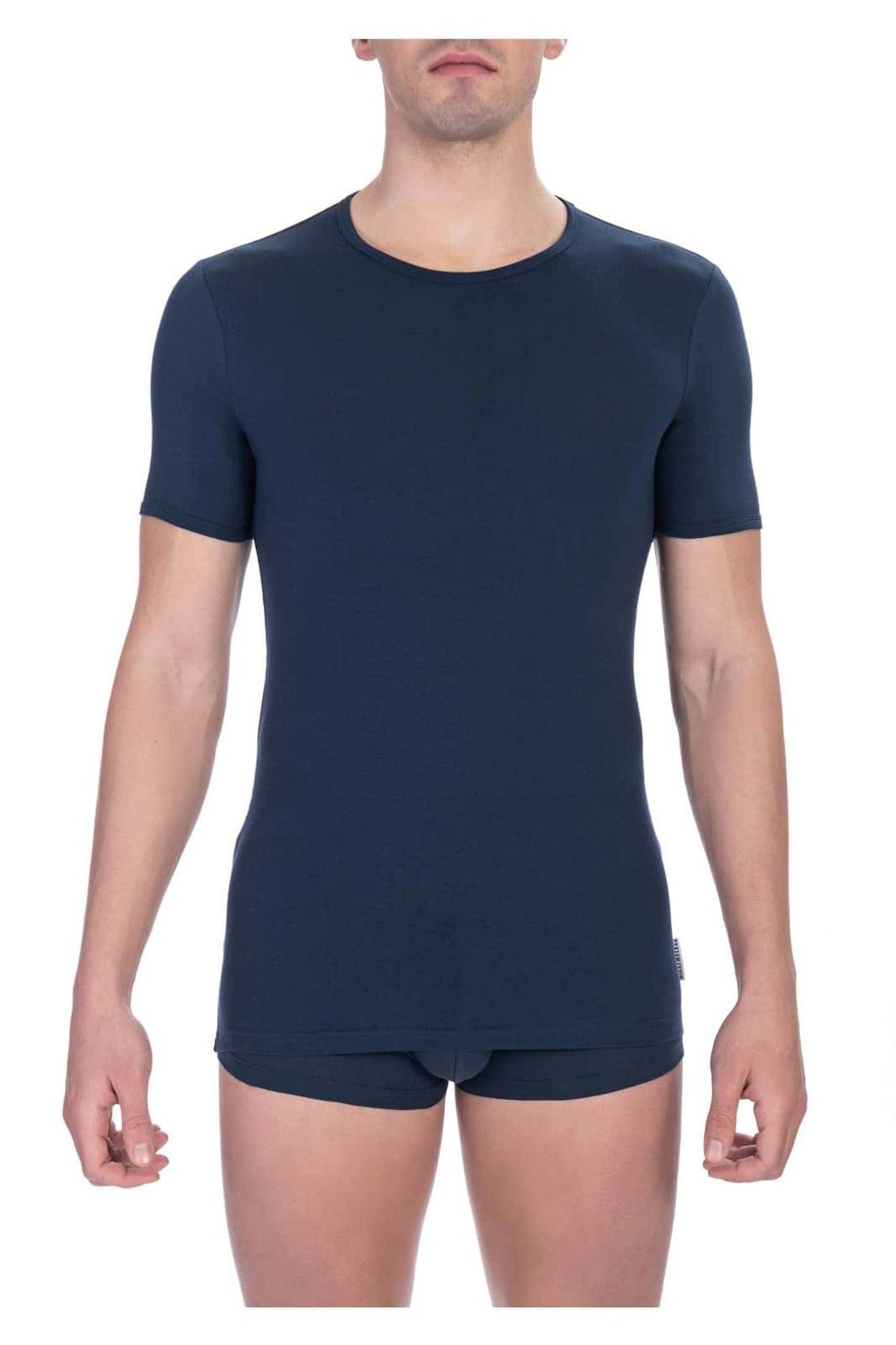 Bikkembergs T-Shirt, 2er-Pack, Navy blau, R-Ausschnitt (Packung (2ei T-Shirts), 2er-Pack, 2ei T-Shirts)