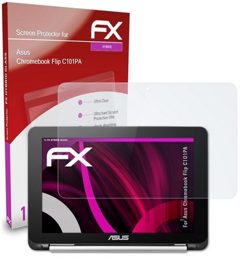 atFoliX Schutzfolie Panzerglasfolie für Asus Chromebook Flip C101PA, Ultradünn und superhart