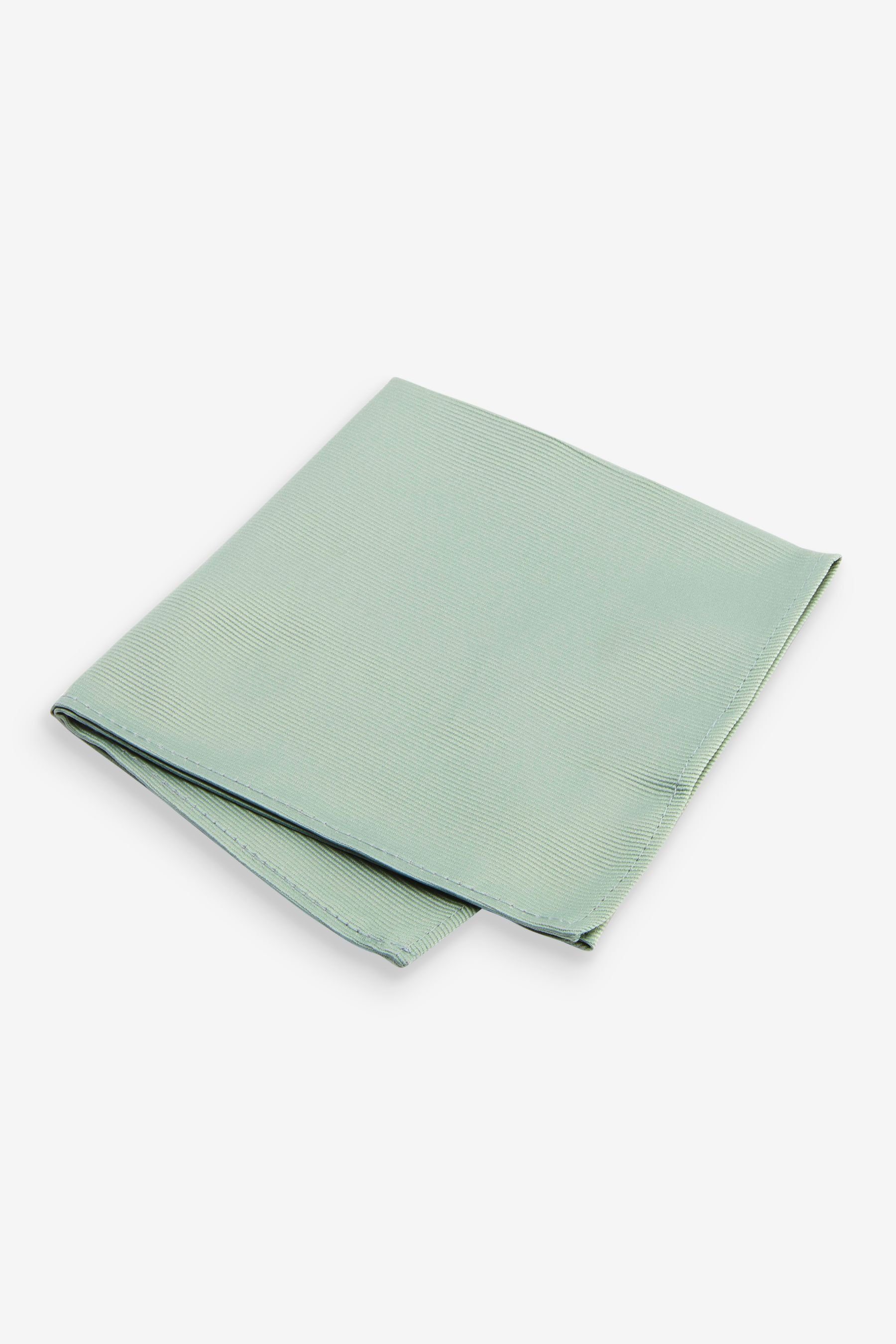 (1-St) Sage Green Einstecktuch recyceltem Next aus Einstecktuch Polyester-Twill,