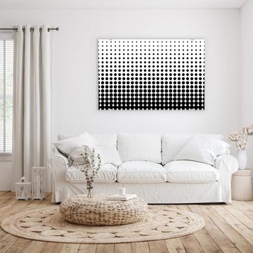 Primedeco Glasbild Wandbild Schwarz/Weisse Punkte mit Aufhängung, Muster