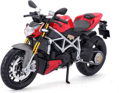 Maisto® Modellmotorrad Ducati mod. Streetfighter S (schwarz-rot, Maßstab 1:12), Maßstab 1:12, detailliertes Modell