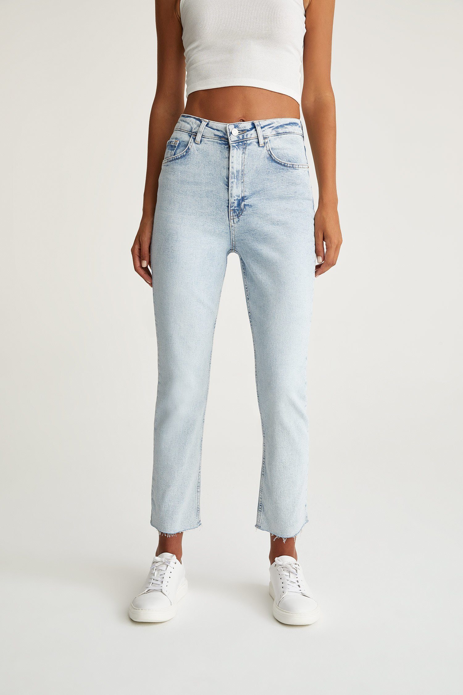 DeFacto Regular-fit-Jeans Damen Regular-fit-Jeans VINTAGE STRAIGHT