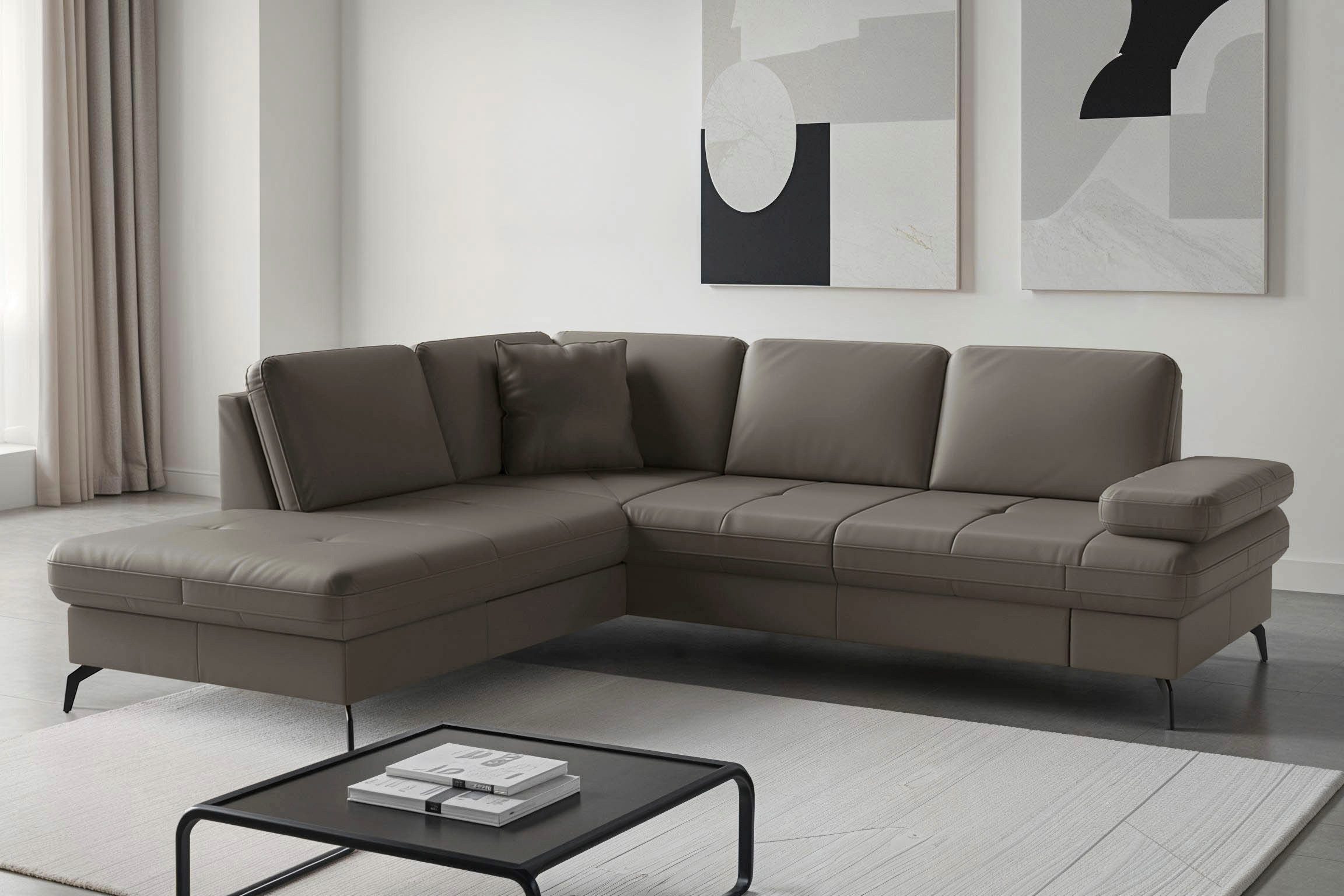 sit&more Ecksofa Morris Jubi, Ottomane, Breite 238 cm, mit Armteilfunktion, wahlweise mit Schlaffunktion