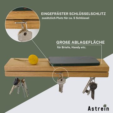 Astrein Schlüsselbrett, Schlüsselbrett aus Holz, Magnetisches Schlüsselbrett Eiche