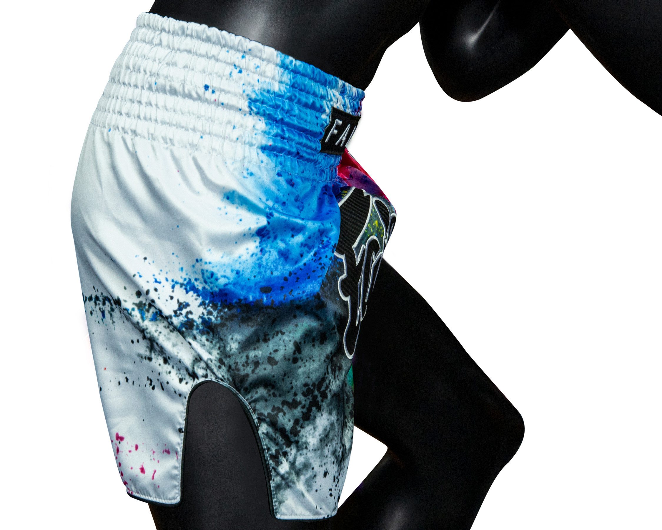 Fairtex Shorts Fairtex BS1937 Muay Thai Shorts White Acid Jazz