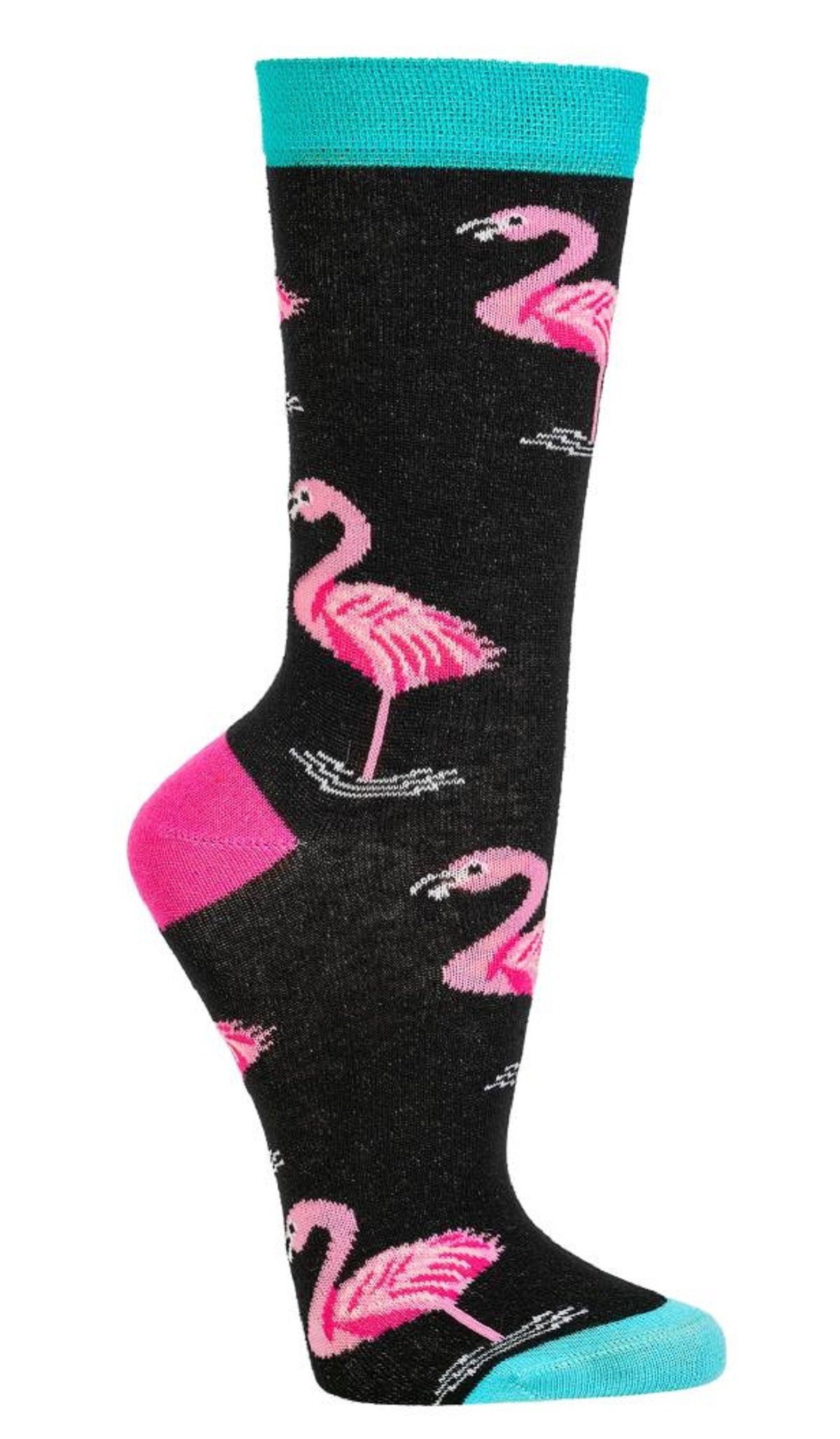 Motivsocken Socks 2 Paar, Fun 2er-Bündel Freizeitsocken 4 Paar) 4 2-Paar, Flamingo Socks (2 Fun