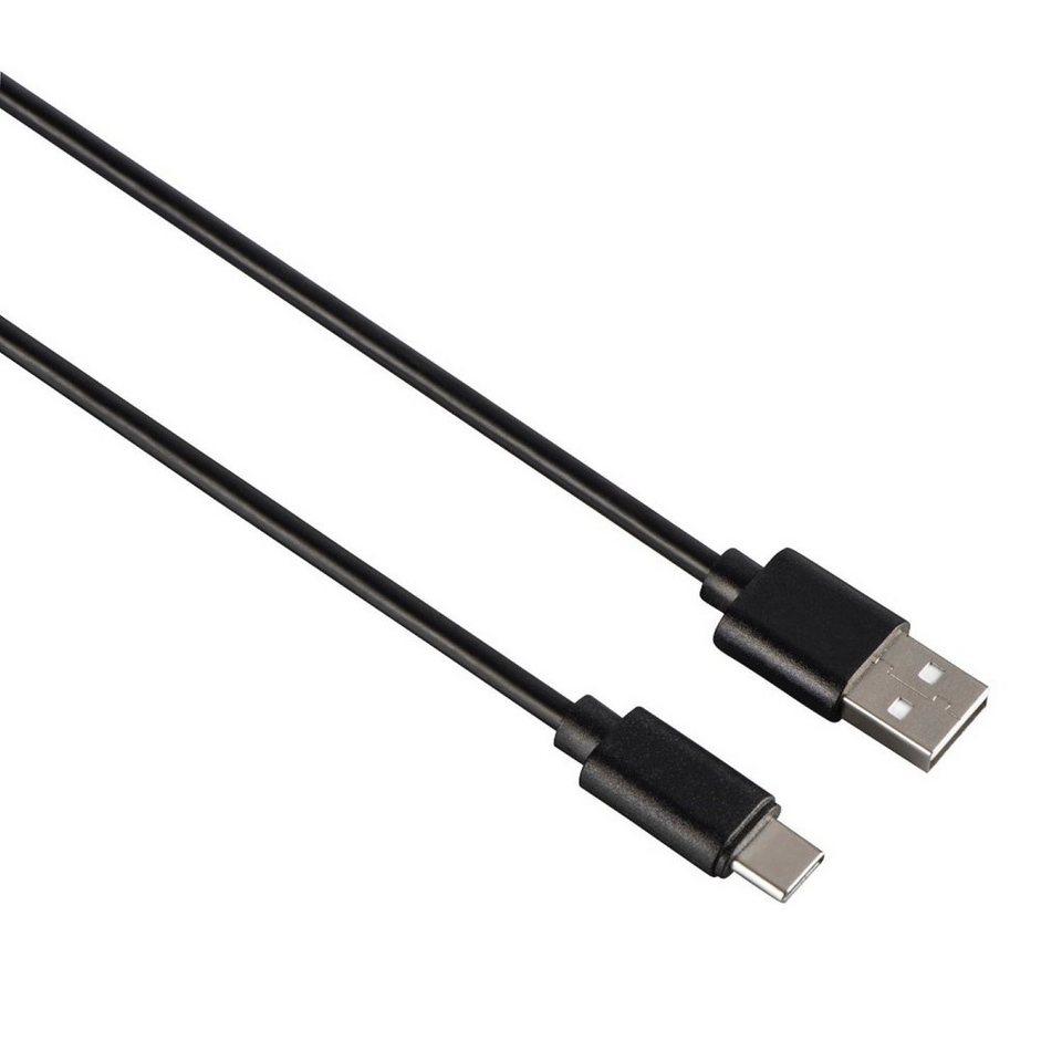 Hama 0,9m USB-C Schnell-Ladekabel Daten-Kabel Schwarz USB-Kabel, USB-C,  Kein (90 cm), Schnell-Ladung Universal für Handy Smartphone Tablet PC