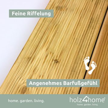 holz4home Holzfliesen Terrassendielen aus Lärche I 43 x 43 cm I Rutschfest schnell trocknend