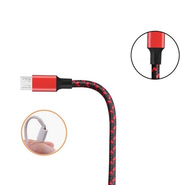 Quntis Smartphone-Kabel, Micro-USB, Micro-USB (200 cm), 2Pack 2m, 2.4A USB Ladekabel, High Speed Sync und Schnellladekabel