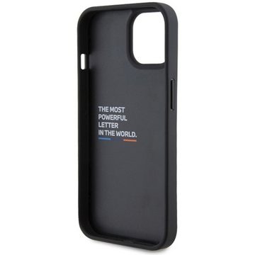 BMW Smartphone-Hülle BMW Apple iPhone 15 Plus Schutzhülle Case Cover Leather Carbon Schwarz