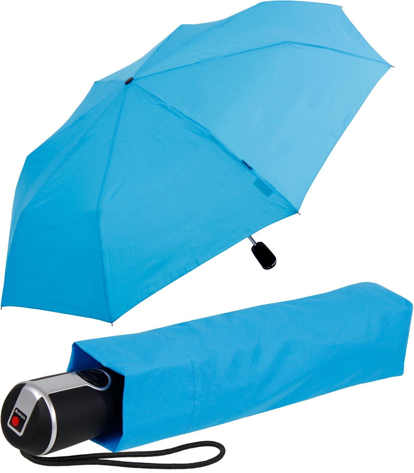 Knirps® Taschenregenschirm Large Duomatic mit Auf-Zu-Automatik, der große, stabile Begleiter hellblau